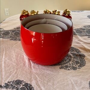 Vintage Dansk Kobenstyle Red Enamel Bowls - Jens Quistgaard - Set Of 3 NEW